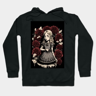 Alice in Wonderland: Dark Gothic Punk E-Girl Style Hoodie